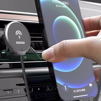 Auto turētājs Dudao "F13XS" Melns (15W / Magsafe Compatible) (magnetic / air vent grille)