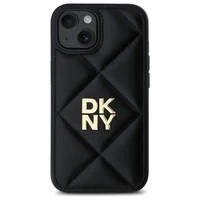 DKNY Quilted Stack Logo viedtālruņa apvalks iPhone 14 - melns