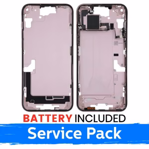 Displeja rāmis / Iekšējais korpuss Apple iPhone 15 Plus + akumulators / Pink / (Service Pack)