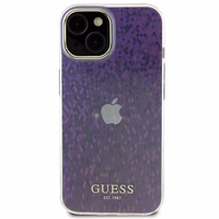 Guess GUHCP15SHDECMP iPhone 15 6.1" rozā/rozā cietais viedtālruņa apvalks IML Faceted Mirror Disco Iridescent