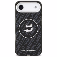 Karl Lagerfeld IML Choupette galvas logotipa magnētiskais iPhone Air apvalks - melns
