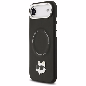 Karl Lagerfeld Choupette Pin Magnētiskais viedtālruņa apvalks iPhone Air - melns