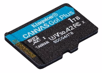 Kingston atmiņas karte 1TB microSDXC Canvas Go Plus Gen4 200MB/s A2 U3 V30 + adapteris