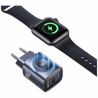 Tīkla lādētājs USAMS CC293 T67 20W iWatch 1xUSB-C 1xUSB-A tumšs