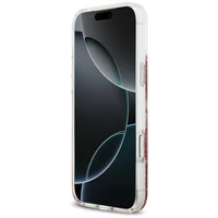 Guess Sveķu apakšas spīdīgs magnētiskais apvalks iPhone 17 Pro Max - rozā