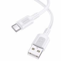 Borofone Kabel BX111 Feliz (m) - USB uz Type C - 3A 1 metrs balts