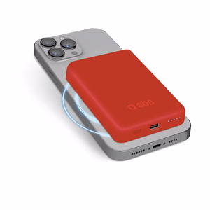 Внешний аккумулятор SBS TEBB5000MAG1CR 5000 mAh совместимый с MagSafe - красный