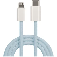 Maxlife MXUC-06 kabel USB-C - USB-C 1,0 m 20W zilais neilons