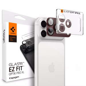 Spigen Optik Pro XL GLAS.TR EZ FIT rūdīts stikls, paredzēts iPhone 18 Pro Max, tumšā ķiršu krāsā
