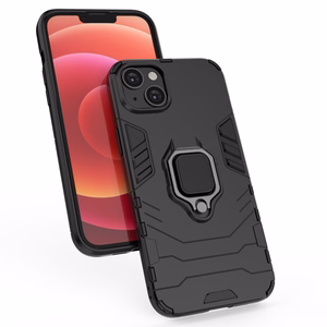 Ring Armor viedtālruņa apvalks iPhone 14 Plus bruņu vāciņš ar magnētisko turētāju un gredzenu melns