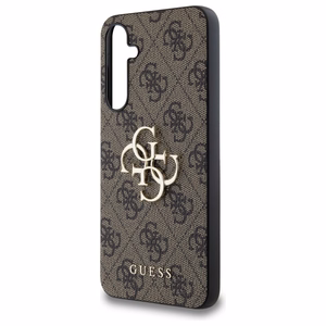 Guess 4G Big Metal Logo viedtālruņa apvalks Samsung Galaxy A55 - brūns