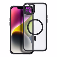 Viedtālruņa apvalks – pilnīgi matētais magnētiskais apvalks, saderīgs ar MagSafe IPHONE 14 Plus, melns