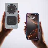 Blavec indukcijas lādētājs BQI-05 Qi 15W magnētiskais Magsafe 3 in 1 UniCharge (BQI05-QIMS) sudraba krāsā