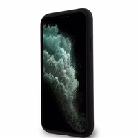 DKNY Šķidrs silikona balts drukāts logotips magnētiskais viedtālruņa apvalks iPhone 11/Xr - melns