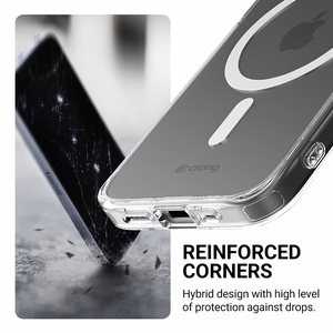 Crong Clear MAG Cover MagSafe vāciņš ierīcei iPhone 17e / 16e, caurspīdīgs