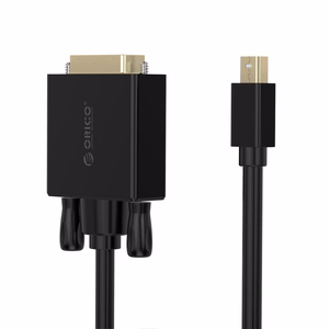 Orico XD-MDTD Mini DisplayPort–DVI, Full HD 60 Hz kabelis, 2 m – melns