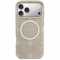 Guess IML Peony Dot MagSafe Maciņš for iPhone 17 Pro Max - bēšs