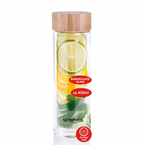 Alpina dubultsienu stikla termopudele, 450 ml