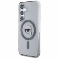 Viedtālruņa apvalks Karl Lagerfeld Button Karl Head Printed Logo Magnētiskais Samsung Galaxy S25 melns