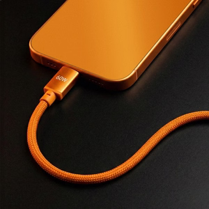 Forever Saffron kabelis USB-C - USB-C 1,0 m 60W oranžs
