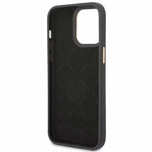 Guess GUHCP14XHG4SHK iPhone 14 Pro Max 6.7" melns / melns viedtālruņa apvalks 4G ar vintīgā aukso logotipa dizainu