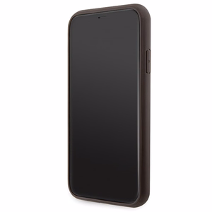 Guess GUHCN61P4TDSCPW apvalks iPhone 11 / Xr - brūns krustenisks 4G metāla logotips