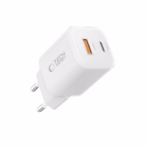 Tech-Protect NCM33W 2 portu PD33W/QC3.0 sienas lādētājs - balts