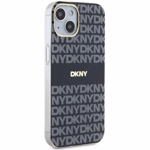 DKNY IML mono un svītru magnētiskais viedtālruņa apvalks iPhone 15/14/13 - melns