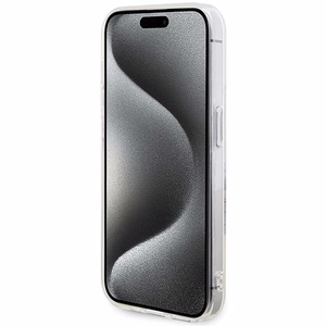 Guess IML Ziedu vainags Magnētiskais apvalks iPhone 15 Pro - caurspīdīgs