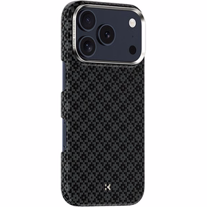 Melns Benks Magnetic Armor Air Armor Grid 600D kevlara vāciņš ar metāla rāmi (C.K.FL.AP.BK.0072), paredzēts iPhone 18 Pro / iPhone 17 Pro