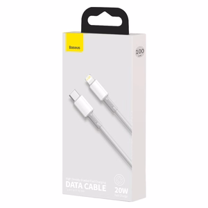Baseus kabelis High Density PD USB-C - Lightning 1,0 m balts 20W