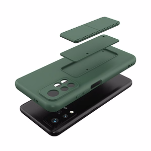 Wozinsky Kickstand Case silikona viedtālruņa apvalks ar statīvu Xiaomi Redmi 10 melns