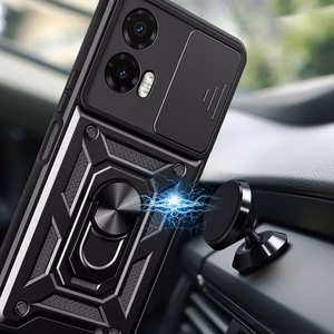 Tech-Protect CamShield Pro viedtālruņa apvalks Motorola Moto G35 5G - melns