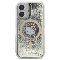 Hello Kitty Šķidrais Spīdums Fever Magnētiskais iPhone 16 Viedtālruņa apvalks - Zelta