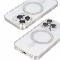 Glitter magnētiskais viedtālruņa apvalks Iphone 12 Pro caurspīdīgs