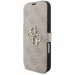 Guess Book 4G Metal Logo viedtālruņa apvalks iPhone 17 Pro - rozā