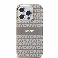DKNY IML mono un svītrainais magnētiskais viedtālruņa apvalks iPhone 15 Pro – bēšs