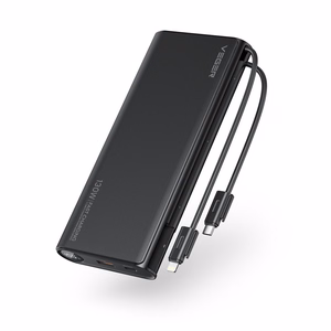 Внешний аккумулятор Veger TCE130 (W2503) PD 130W 25000 mAh со встроенными кабелями Type C / Lightning чёрный