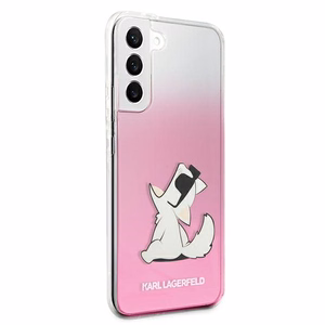 Karl Lagerfeld Choupette Eat viedtālruņa apvalks Samsung Galaxy S22+ – rozā