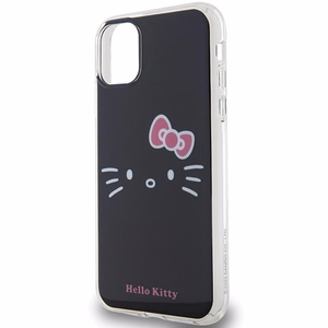 Hello Kitty IML kaķa sejas viedtālruņa apvalks iPhone 11 / Xr - melns