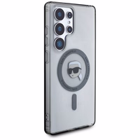 Viedtālruņa apvalks Karl Lagerfeld Button Karl Head Printed Logo Magnētiskais Samsung Galaxy S25 Ultra melns