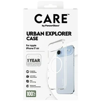 CARE by PanzerGlass Flagship Urban Explorer viedtālruņa apvalks ar baltu magnētisko MagSafe, paredzēts iPhone Air – caurspīdīgs