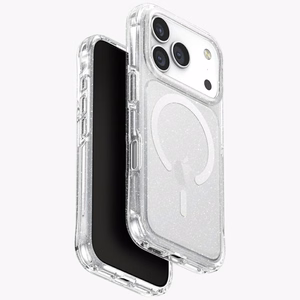Uniq LifePro Xtreme Magclick uzlādes apvalks viedtālrunim iPhone 17 Pro - caurspīdīgs ar spīdumiem
