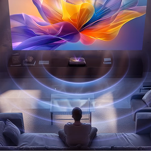 Мультимедийный лазерный RGB-проектор Yaber K300s FullHD 1080p с колонками JBL - чёрный