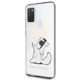 Karl Lagerfeld Choupette Fun apvalks Samsung Galaxy M21 - Caurspīdīgs