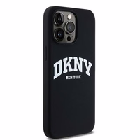 DKNY Liquid Silicone White Printed Logo MagSafe Viedtālruņa apvalks iPhone 14 Pro Max - melns (m)