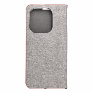 LUNA Grāmata Zelta Xiaomi Redmi Note 14 4G (GLOBAL - 164,84mm x 78,15mm x 8,16mm) sudraba