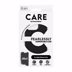 CARE by PanzerGlass stilīgs viedtālruņa apvalks iPhone 15 Pro - melns