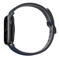 Uniq Straden ādas Hybrid siksniņa priekš Apple Watch 1/2/3/4/5/6/7/8/SE/SE2/Ultra 42/44/45/49mm - zils