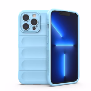 Magic Shield viedtālruņa apvalks iPhone 13 Pro elastīgs bruņu gaiši zilas krāsas vāks